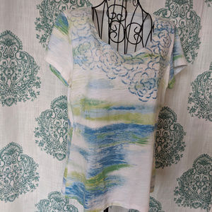 Coldwater Creek sequined short sleeve top Large